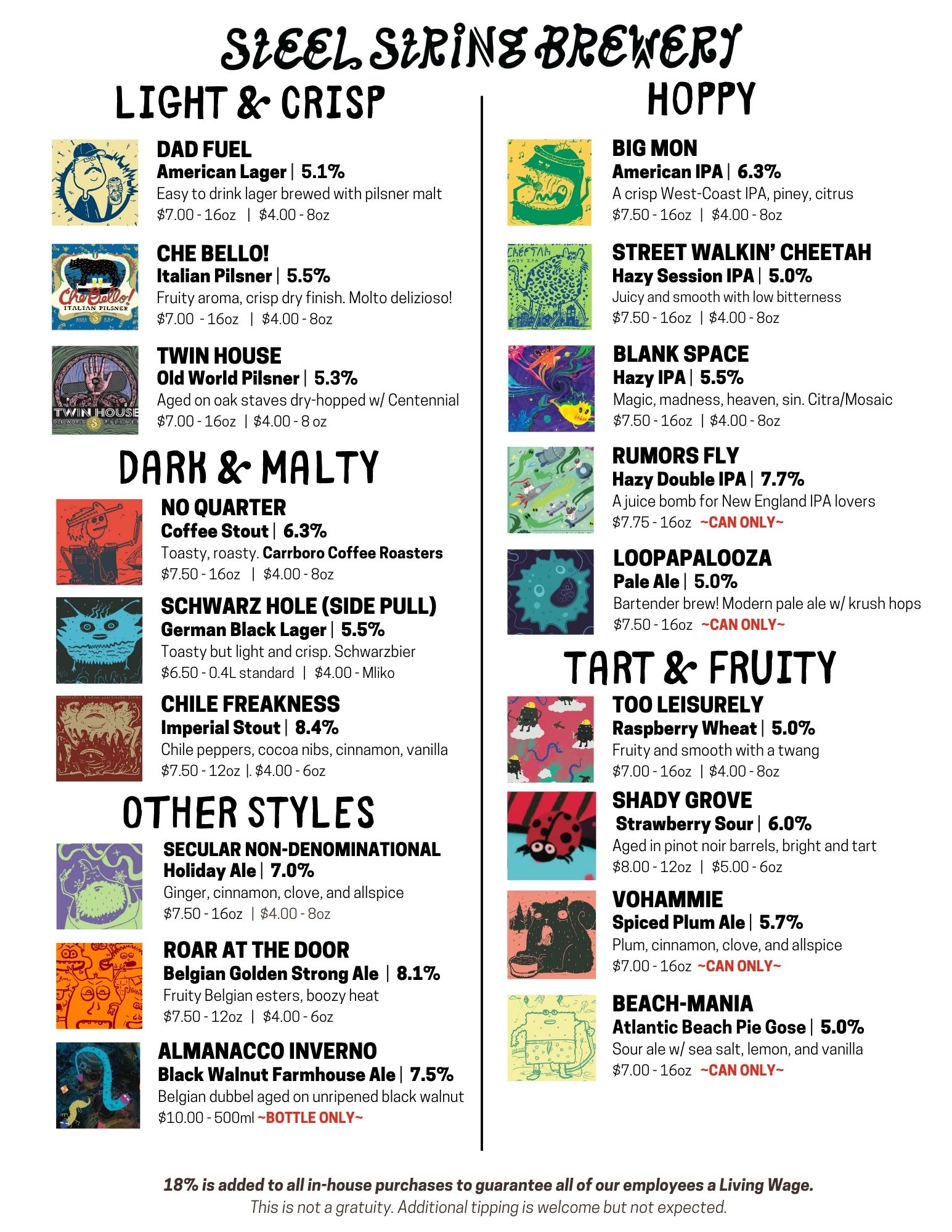 TAPROOM MENU 1.20.26